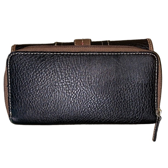 BOC Black & Brown Pebbled Leather Concepts Wallet - Picture 2 of 10